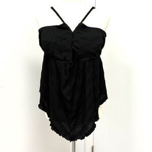 Plus Size Babydoll Cami Top Black Y2K Womens 3X XXXL Coquette Fairy Whimsygoth
